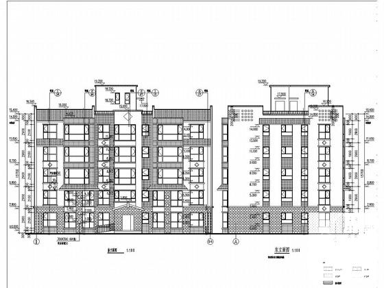 5层砌体结构住宅楼结构CAD施工图纸（建筑条形基础） - 1