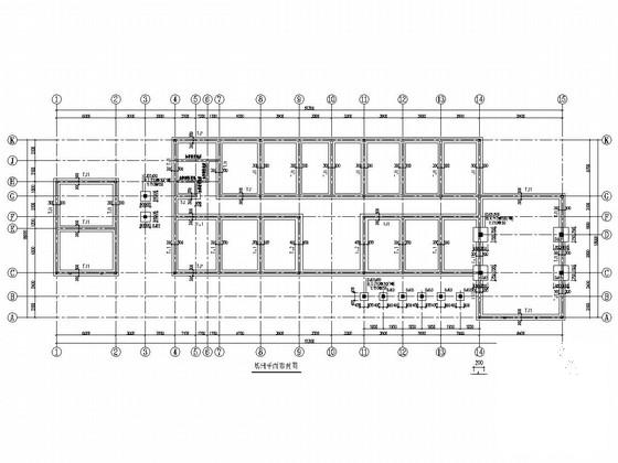 单层砌体结构（局部框架）苗木基地办公楼结构CAD施工图纸（6度抗震）(柱下独立基础) - 1
