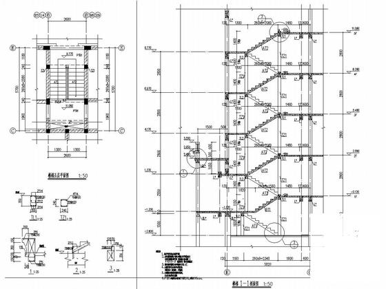 地上6层砌体结构住宅楼结构CAD施工图纸（筏形基础）(平面布置图) - 4