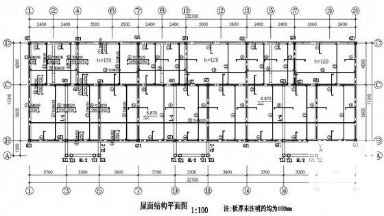 砖混结构农村自建2层小别墅结构CAD施工图纸（条形基础） - 2