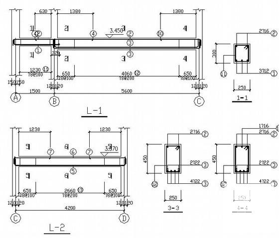 砖混结构农村自建2层小别墅结构CAD施工图纸（条形基础） - 3