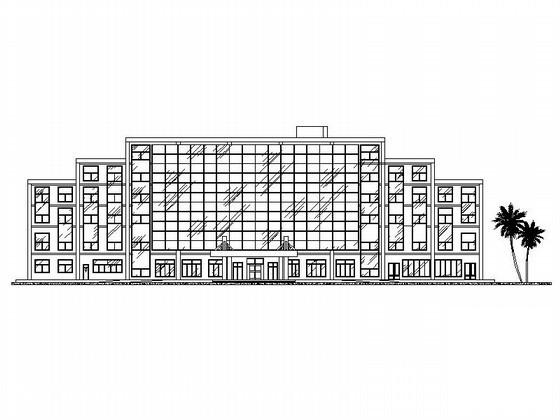 6层宾馆建筑CAD图纸图（高22.2米共7页图纸） - 1