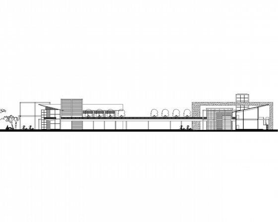 红树湾2层现代型会所建筑CAD图纸（标注详细） - 1