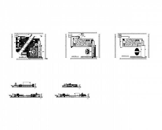 红树湾2层现代型会所建筑CAD图纸（标注详细） - 4