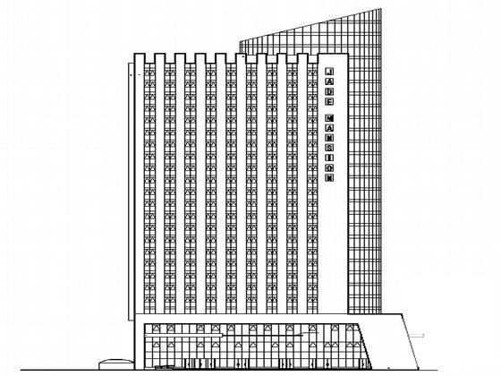 24层综合商务大厦建筑施工CAD图纸（钢筋混凝土结构框架剪力墙） - 1