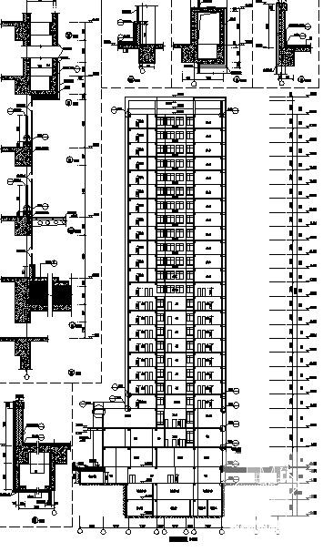 24层综合商务大厦建筑施工CAD图纸（钢筋混凝土结构框架剪力墙） - 2