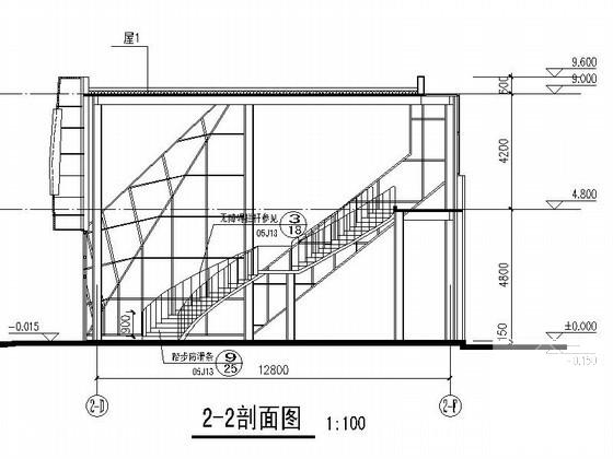 花园住宅楼区2层商业裙房建筑施工CAD图纸（现代风格） - 2