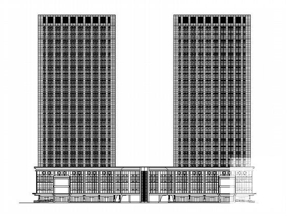 26层财富广场建筑施工CAD图纸（135272.64平方面积） - 1