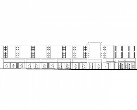 商贸物流中心2层沿街商铺建筑施工CAD图纸（现代风格） - 1