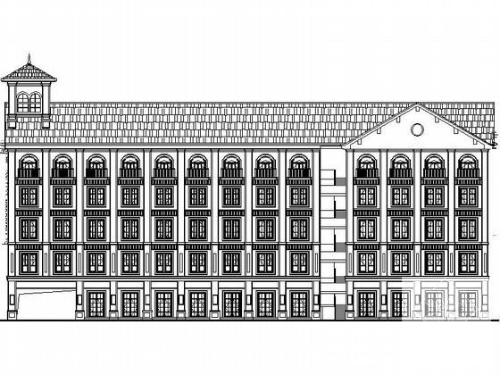商业广场5层转角商业楼建筑CAD图纸（欧陆风格9320平方面积） - 1