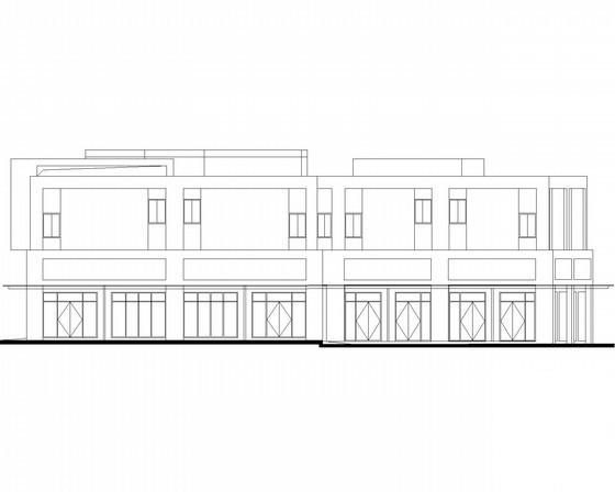 商贸物流中心2层沿街商铺现代风格建筑施工CAD图纸 - 1