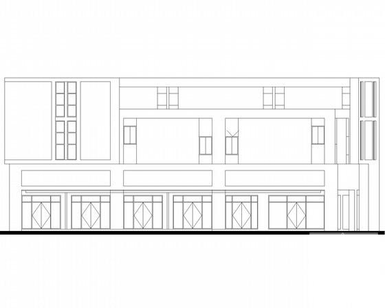商贸物流中心2层端头商铺现代风格建筑施工CAD图纸 - 1