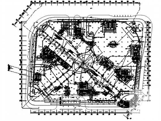 大型现代风格商业综合体建筑CAD图纸（总） - 1