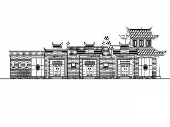 洛带文化艺术村街区小镇住宅（3号楼）建筑CAD图纸 - 1