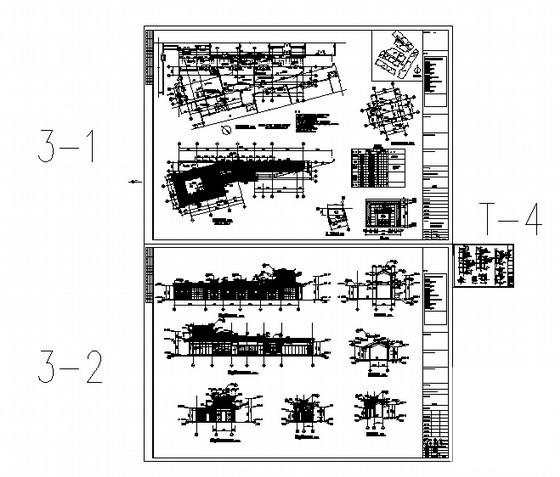 洛带文化艺术村街区小镇住宅（3号楼）建筑CAD图纸 - 4