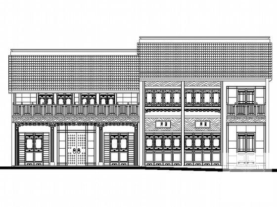 洛带文化艺术村街区小镇住宅（6号楼）建筑CAD图纸 - 1