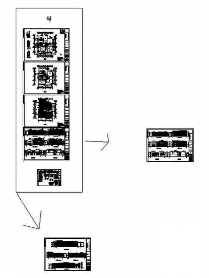 洛带文化艺术村街区小镇住宅（6号楼）建筑CAD图纸 - 4