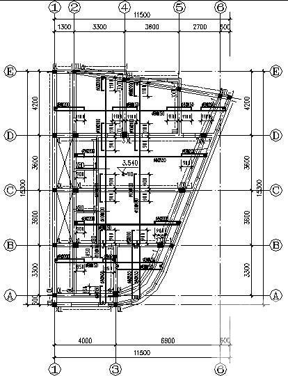 2层砖混结构商住楼结构施工图纸（建筑施工CAD图纸） - 2