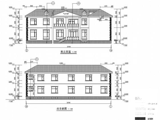 两层砌体结构别墅结构CAD施工图纸 - 1