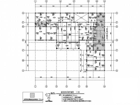 两层砌体结构别墅结构CAD施工图纸 - 3