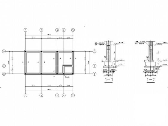 两层砖混结构办公楼结构CAD施工图纸（7度抗震含建筑图纸） - 2