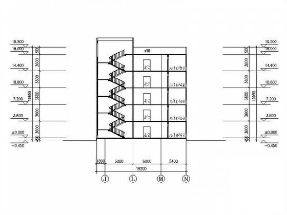 中学5层实验科技大楼建筑方案设计CAD图纸 - 2