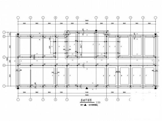 地上2层砖混结构办公楼结构CAD施工图纸 - 1