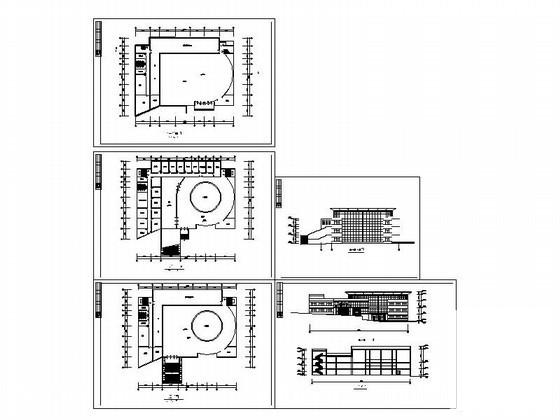 中学2层食堂建筑方案设计CAD图纸 - 4