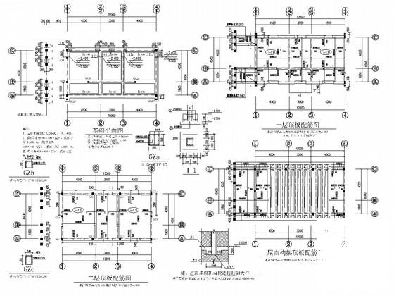 2层砖混结构火车站广场公厕结构施工图纸（建筑施工CAD图纸） - 2