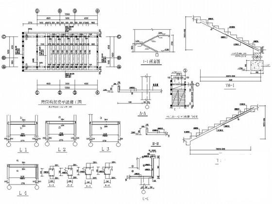 2层砖混结构火车站广场公厕结构施工图纸（建筑施工CAD图纸） - 3