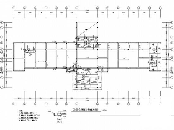 3层砖混结构医院门诊楼建筑结构CAD施工图纸 - 3