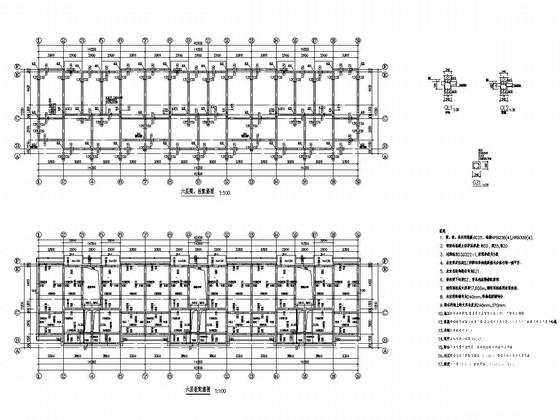 6层带阁楼砖混结构住宅楼结构CAD施工图纸（7度抗震） - 3