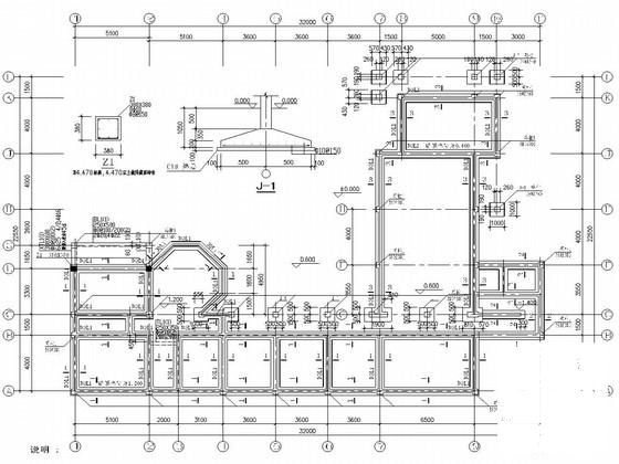 3层砖木结构临时房屋结构CAD施工图纸（木屋架） - 1