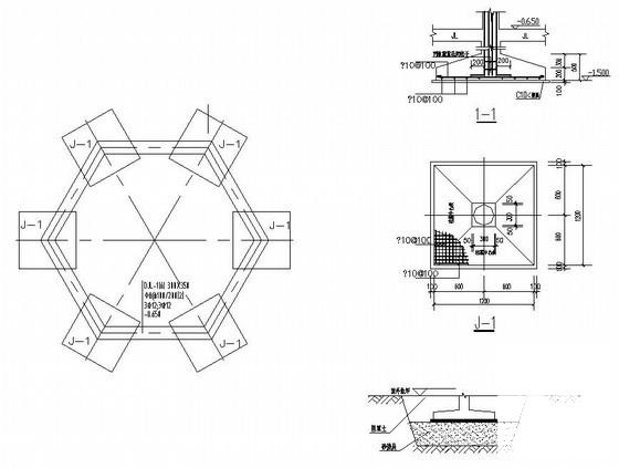 古建六角亭结构CAD施工图纸（建筑CAD施工图纸） - 3