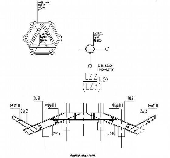 古建六角亭结构CAD施工图纸（建筑CAD施工图纸） - 4
