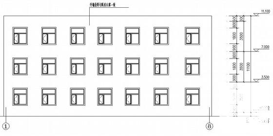 3层砖混公寓扩建建筑结构CAD施工图纸 - 1