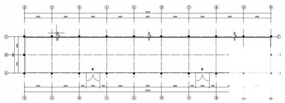 7m单层砖混仓库结构CAD施工图纸 - 1