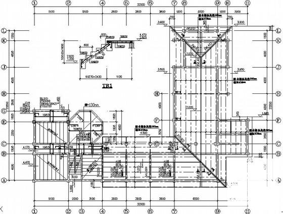 6度抗震临时建筑结构CAD施工图纸(混合结构木屋架)(彩色水泥瓦) - 1