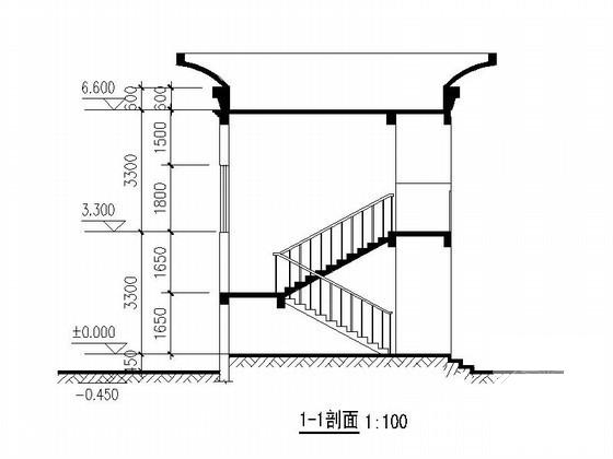 2层公厕建筑方案设计CAD图纸 - 2