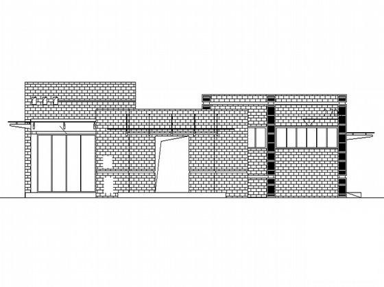 综合体育公园-公园管理房建筑扩初CAD图纸（砌体结构） - 1