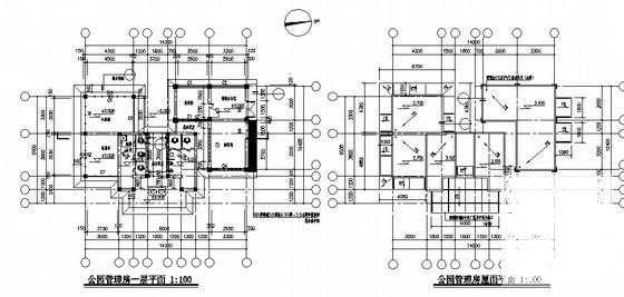综合体育公园-公园管理房建筑扩初CAD图纸（砌体结构） - 3