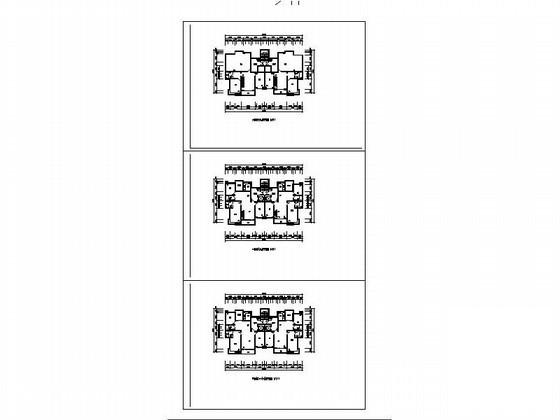 多层、小高层板式住宅楼户型平面图纸（电梯直接入户、带入户花园） - 2