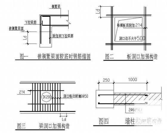 3层砌体结构别墅建筑结构CAD施工图纸（条形基础坡屋面） - 3