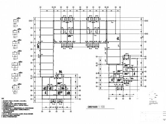 地上3层砌体结构住宅楼结构CAD施工图纸（6度抗震）(柱下独立基础) - 2