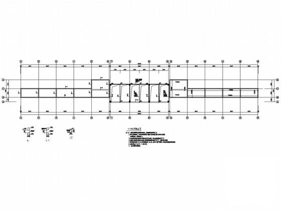 部分框架及部分砖混结构学校运动场看台结构CAD施工图纸（建筑图纸） - 3