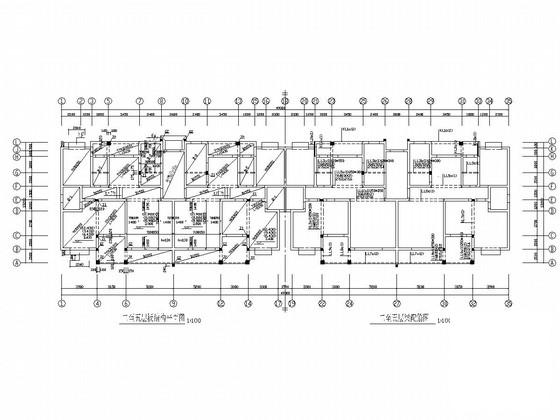6层砖混结构住宅楼结构CAD施工图纸（6度抗震）(人工挖孔桩基础) - 3