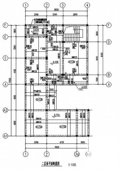 2层砖混结构农村小住宅楼建筑结构CAD施工图纸（砌体结构） - 2