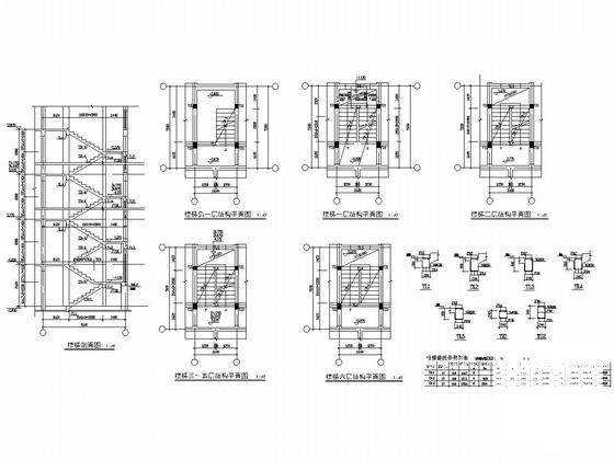 6层带半地下室砖混结构住宅楼结构CAD施工图纸（6度抗震） - 4