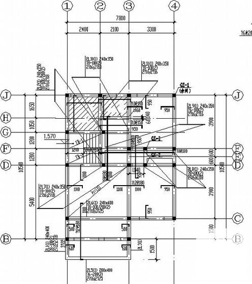 农村自建2层砖砌体别墅结构CAD施工图纸（条形基础） - 1