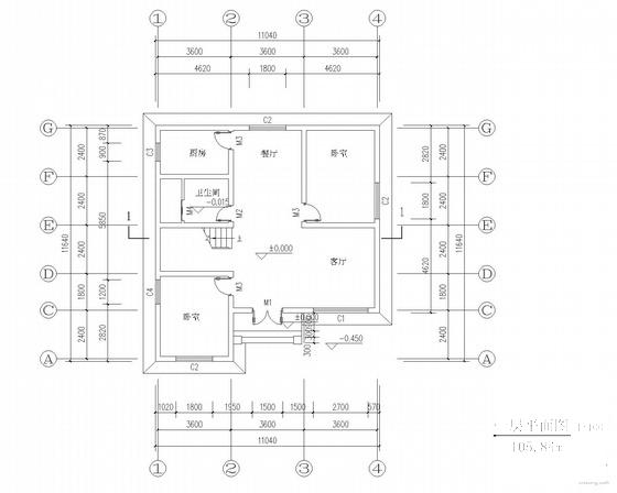 仿古水榭建筑CAD施工图纸（钢筋混凝土结构） - 3